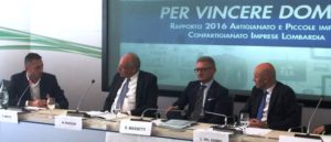 Il tavolo dei relatori, al centro il Presidente di Confartigianato Lombardia Eugenio Massetti